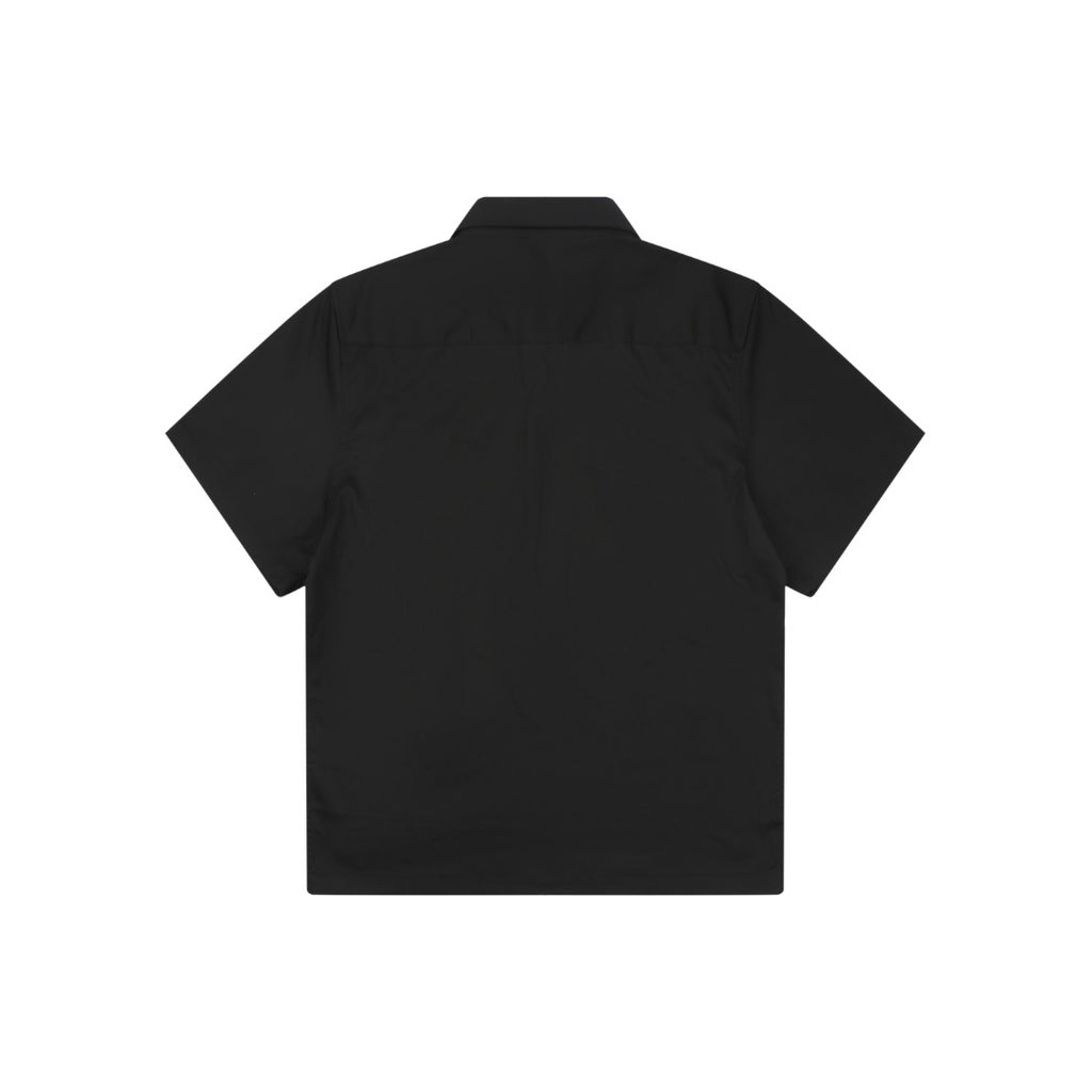 Louis Vuitton Vertical Stripe Monogram Openwork Jacquard Short Sleeve Shirt – Black