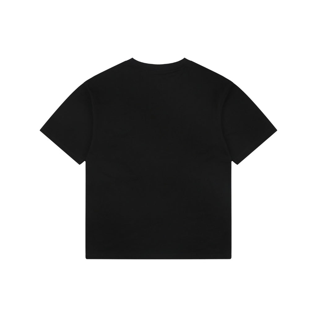 Burberry Equestrian Knight Check Flocked Badge Short Sleeve Tee – Black