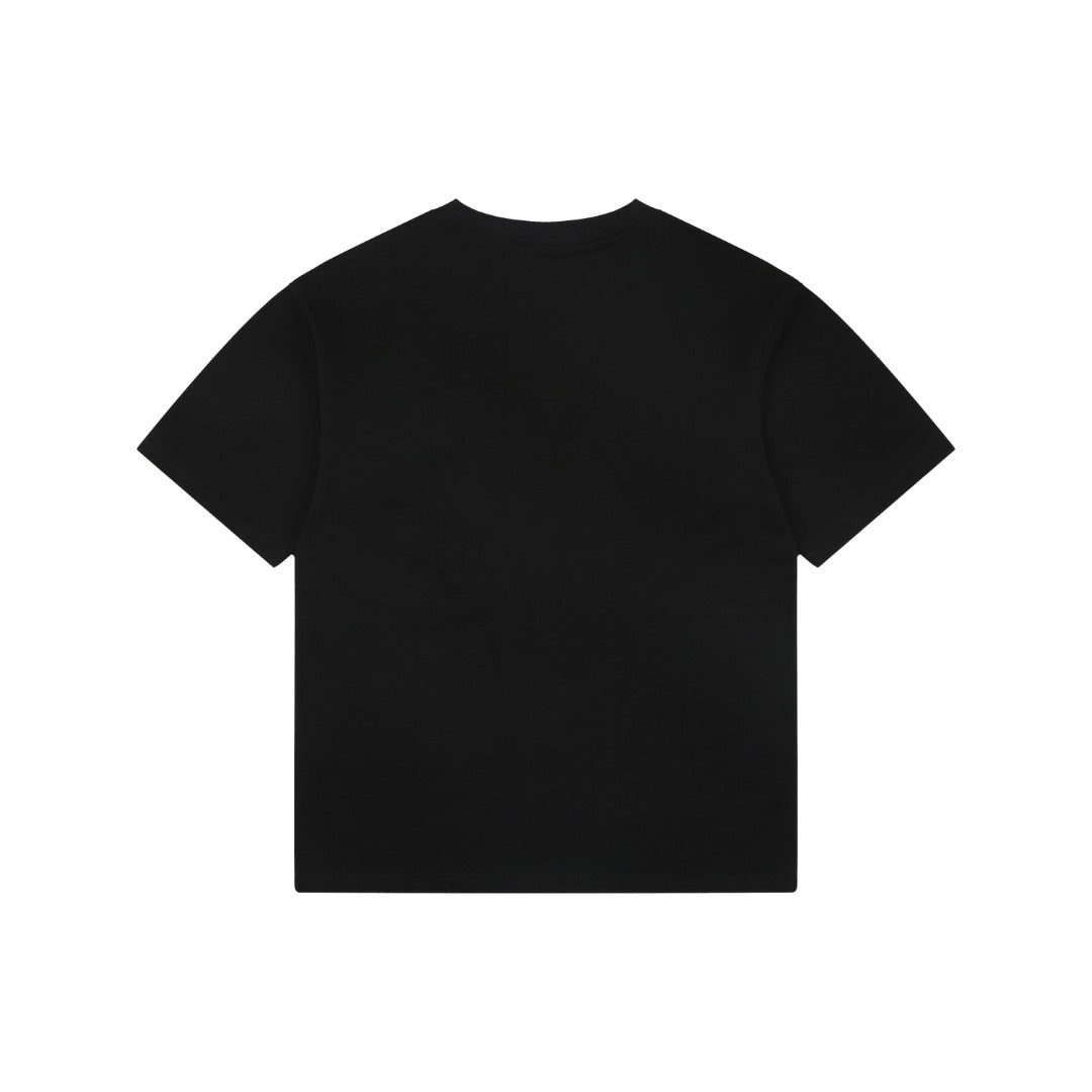Burberry Equestrian Knight Check Flocked Badge Short Sleeve Tee – Black
