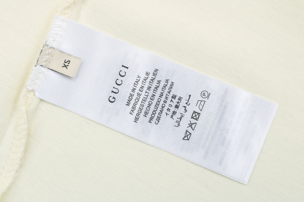 Gucci Muted Colorblock Double G Print Short Sleeve Tee – Ivory