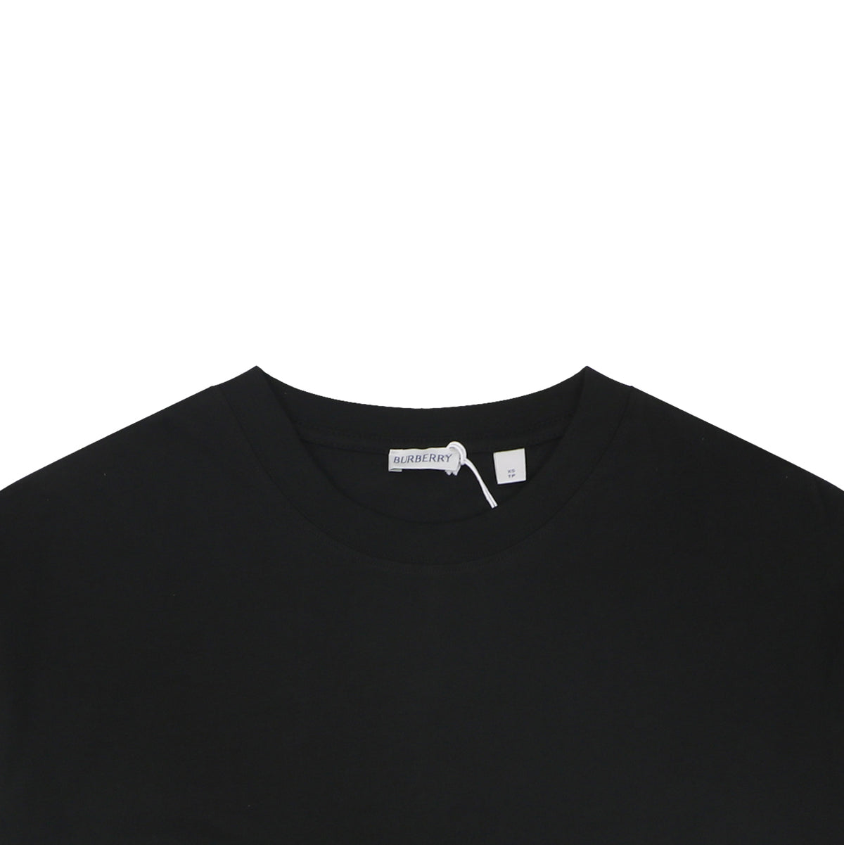 Burberry Equestrian Knight Horizontal Stripe Panel Short Sleeve Tee – Black / White