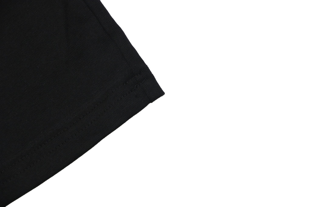 Burberry Equestrian Knight Horizontal Stripe Panel Short Sleeve Tee – Black / White