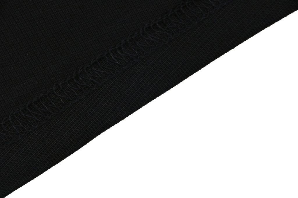 Burberry Equestrian Knight Horizontal Stripe Panel Short Sleeve Tee – Black / White