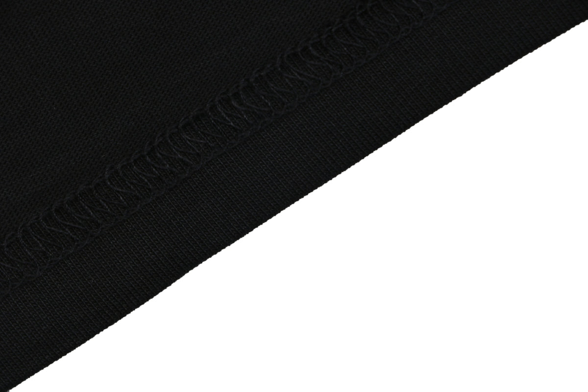 Burberry Equestrian Knight Horizontal Stripe Panel Short Sleeve Tee – Black / White