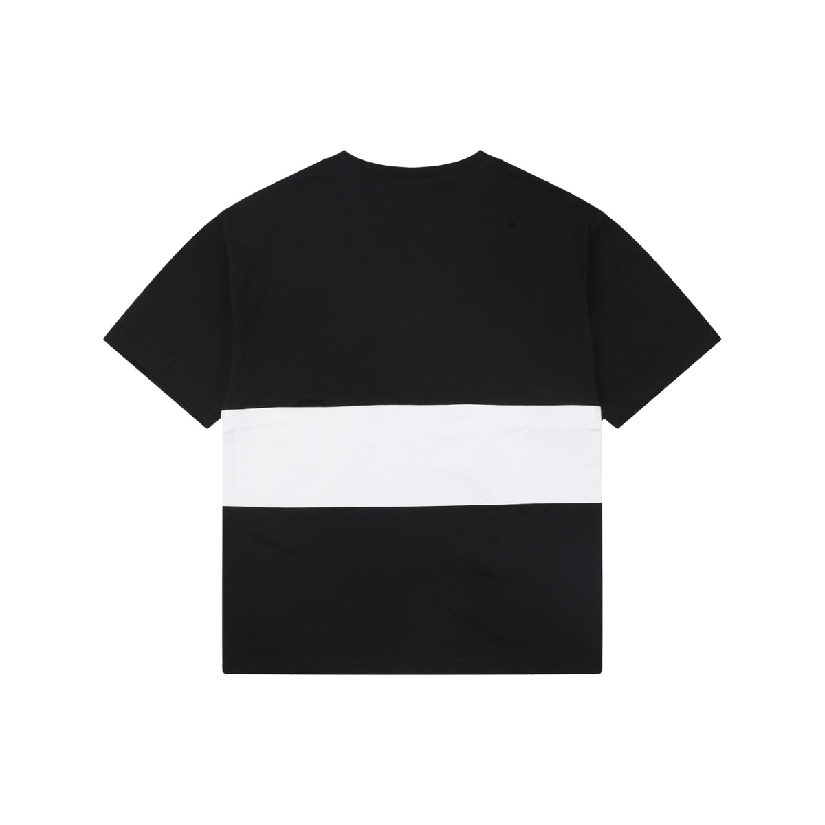 Burberry Equestrian Knight Horizontal Stripe Panel Short Sleeve Tee – Black / White