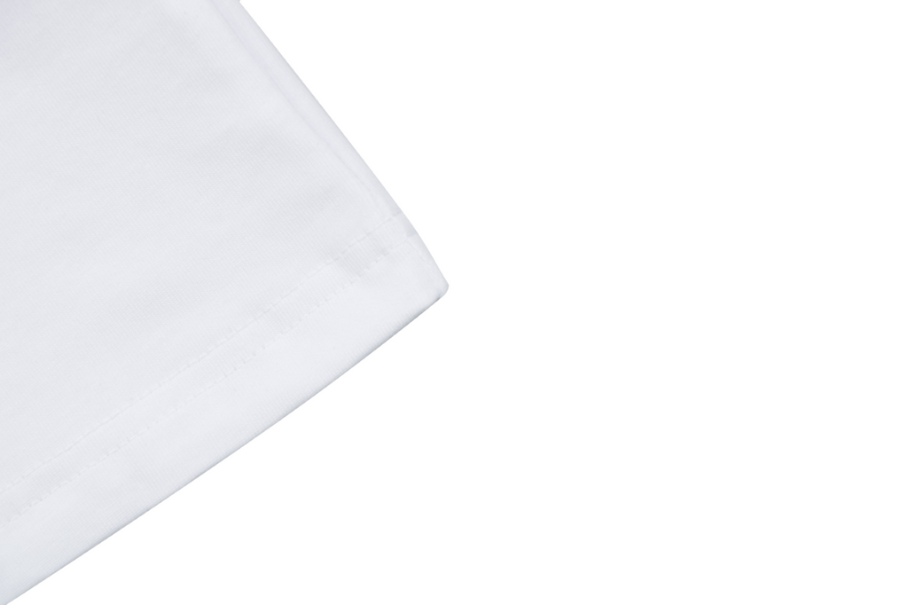 Burberry Equestrian Knight Horizontal Stripe Print Short Sleeve Tee – White / Navy