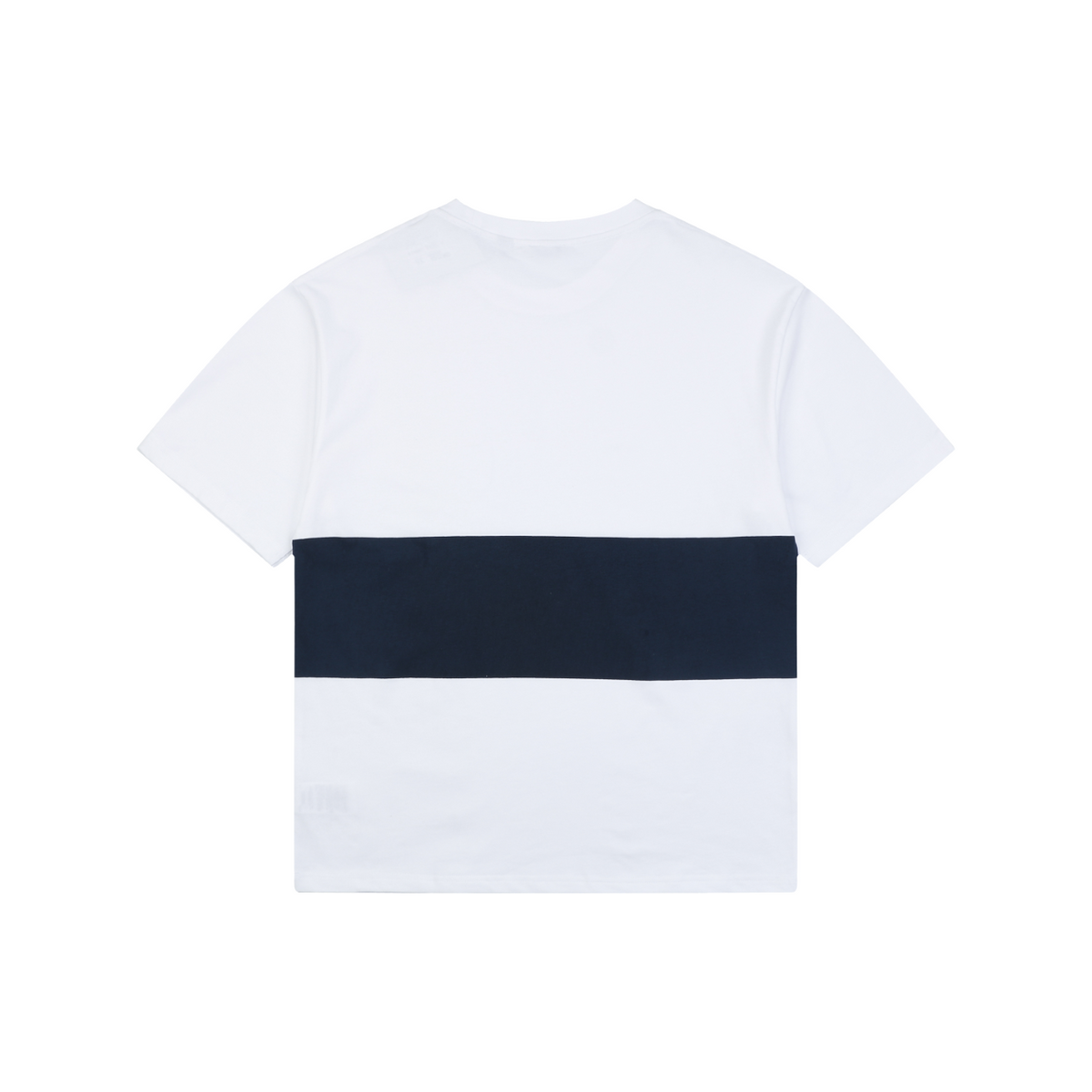 Burberry Equestrian Knight Horizontal Stripe Print Short Sleeve Tee – White / Navy
