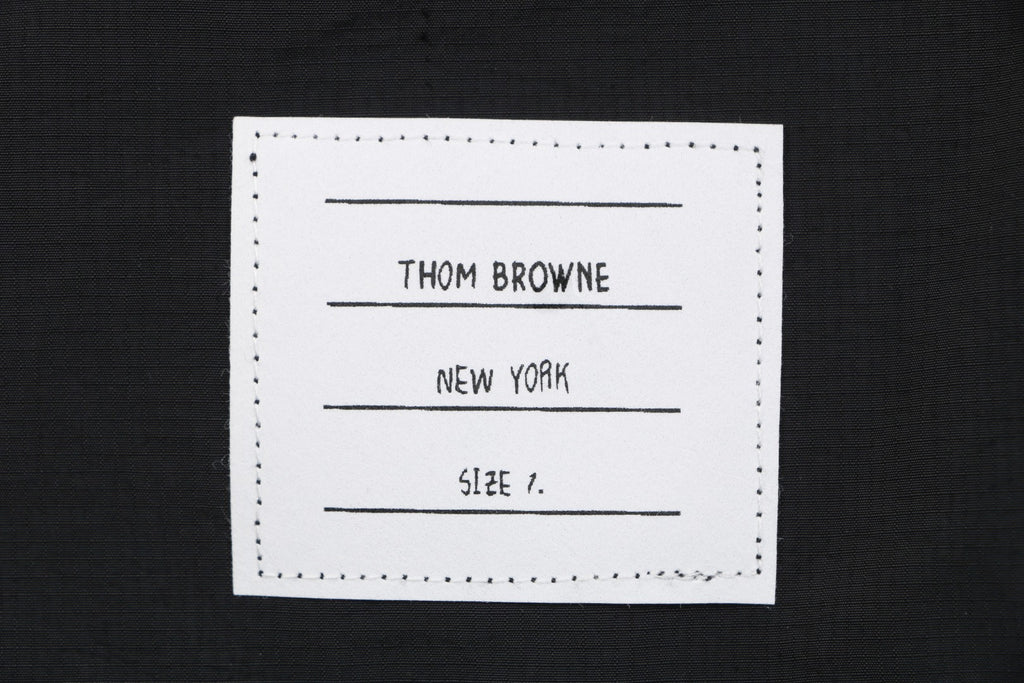Thom Browne Four-Bar Stripe Drawstring Nylon Track Trousers – Black