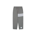 Thom Browne Four-Bar Stripe Drawstring Nylon Track Trousers – Olive Grey