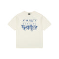 Saint Michael Wolf Pack Blue Porcelain Print Short Sleeve Tee – Cream