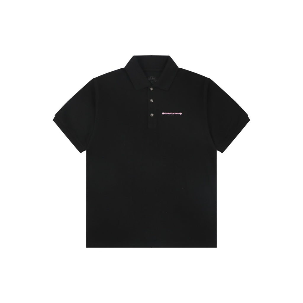 Chrome Hearts Sex Records Graffiti Script Polo Short Sleeve – Black