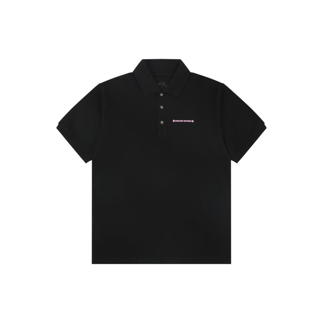 Chrome Hearts Sex Records Graffiti Script Polo Short Sleeve – Black