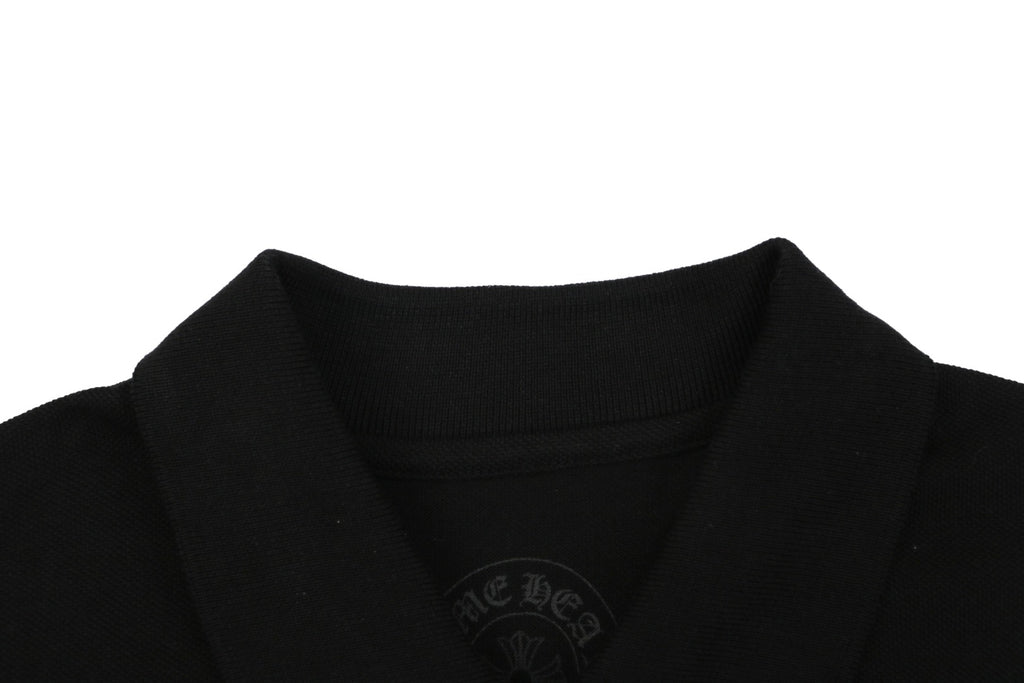 Chrome Hearts Sex Records Graffiti Script Polo Short Sleeve – Black
