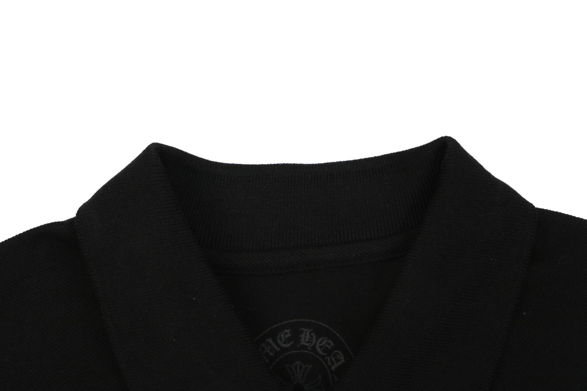 Chrome Hearts Sex Records Graffiti Script Polo Short Sleeve – Black