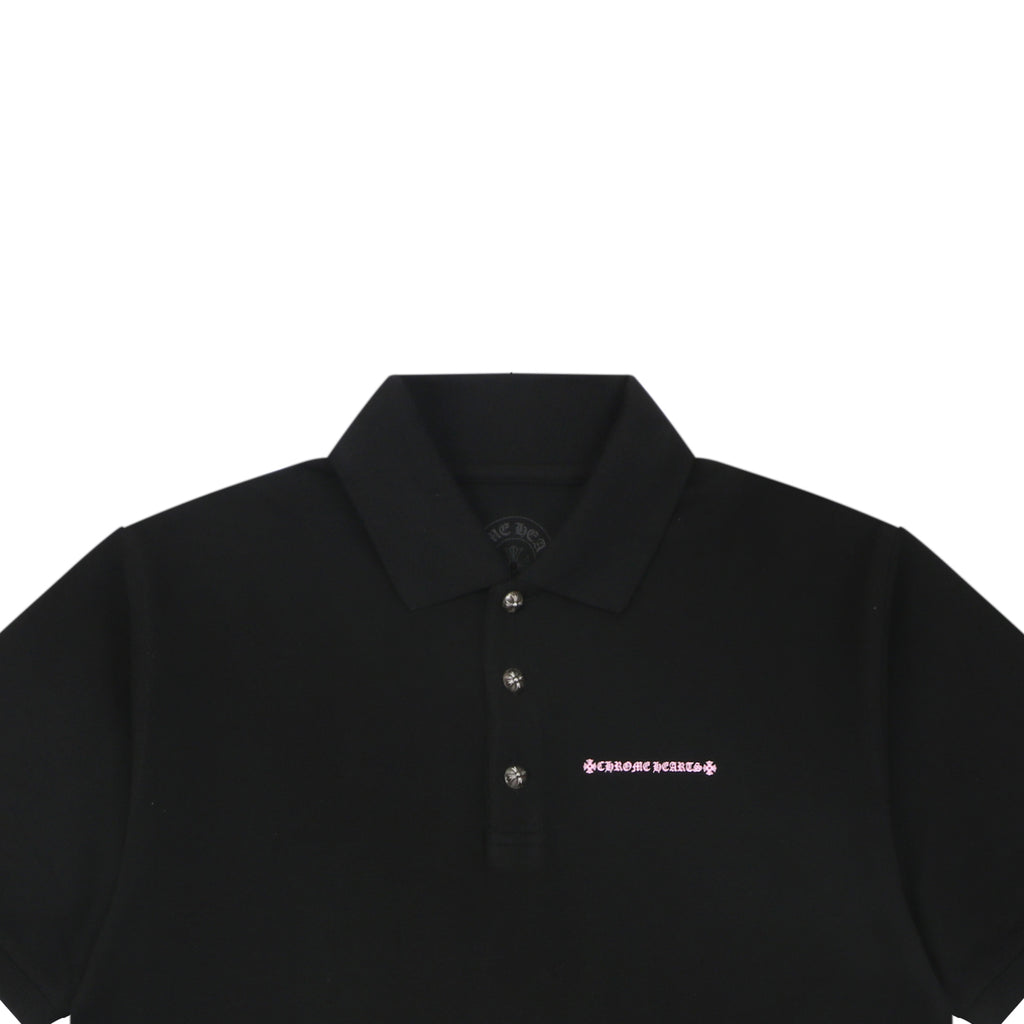 Chrome Hearts Sex Records Graffiti Script Polo Short Sleeve – Black