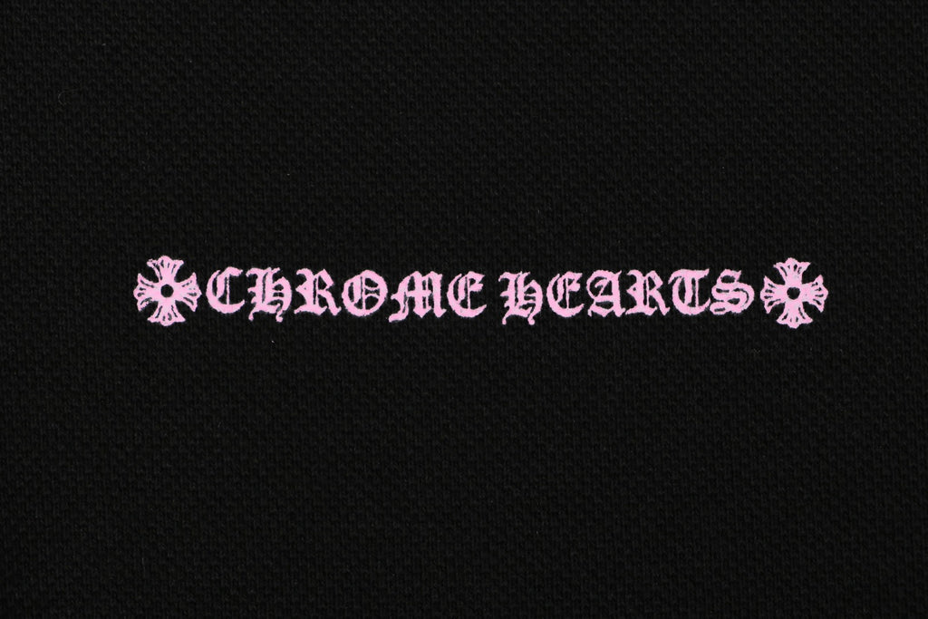 Chrome Hearts Sex Records Graffiti Script Polo Short Sleeve – Black