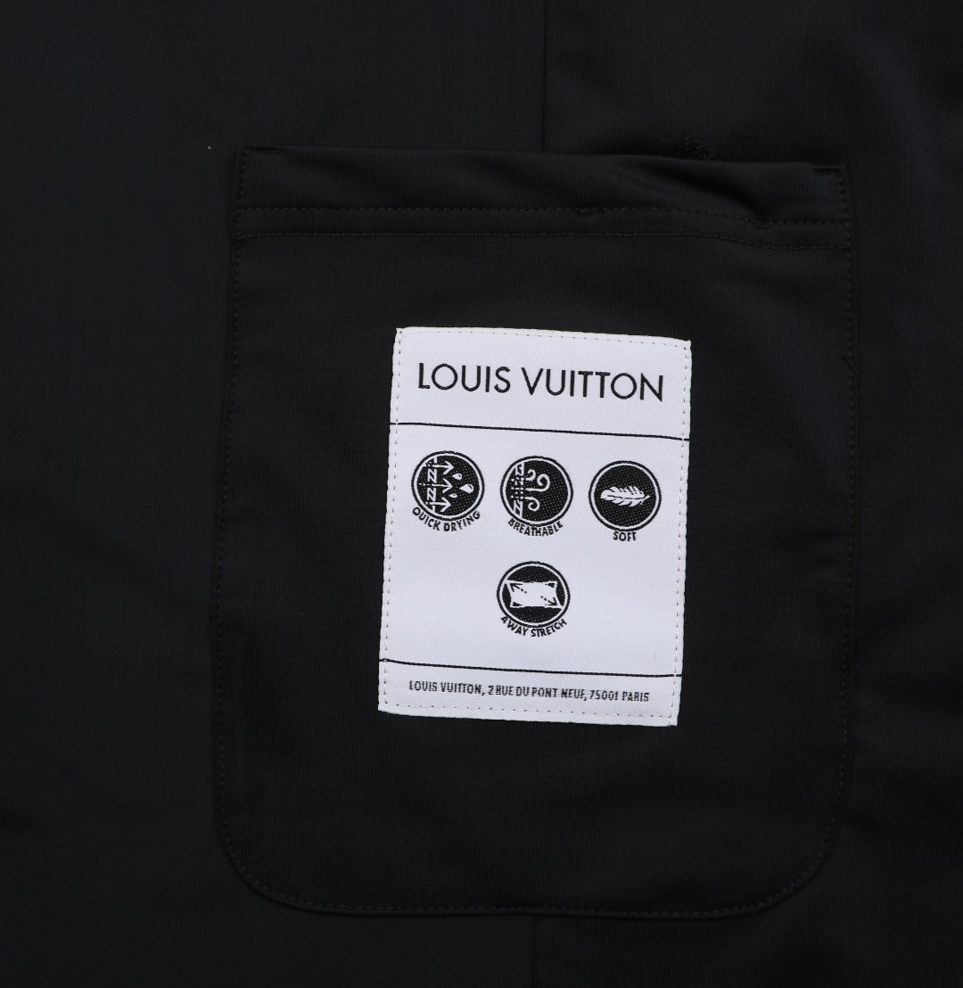 Louis Vuitton Reflective LV Logo Double-Layer Sport Shorts – Black