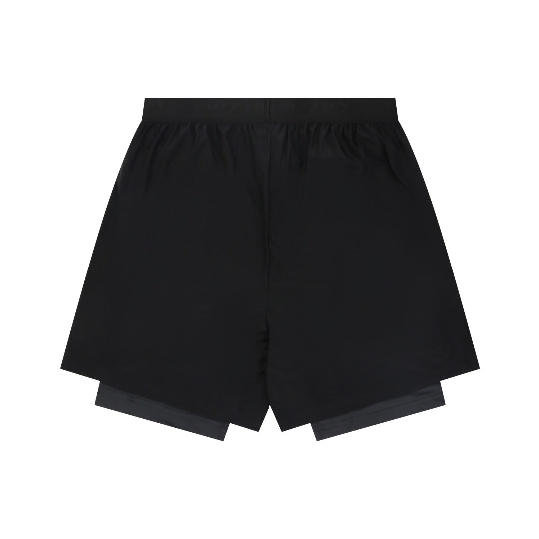 Louis Vuitton Reflective LV Logo Double-Layer Sport Shorts – Black