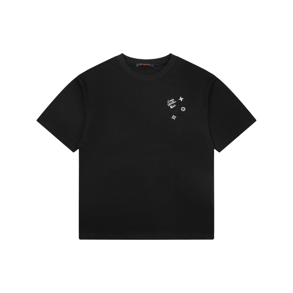 Louis Vuitton Monogram Multi-Direction Patch Embroidered Short Sleeve Tee – Black