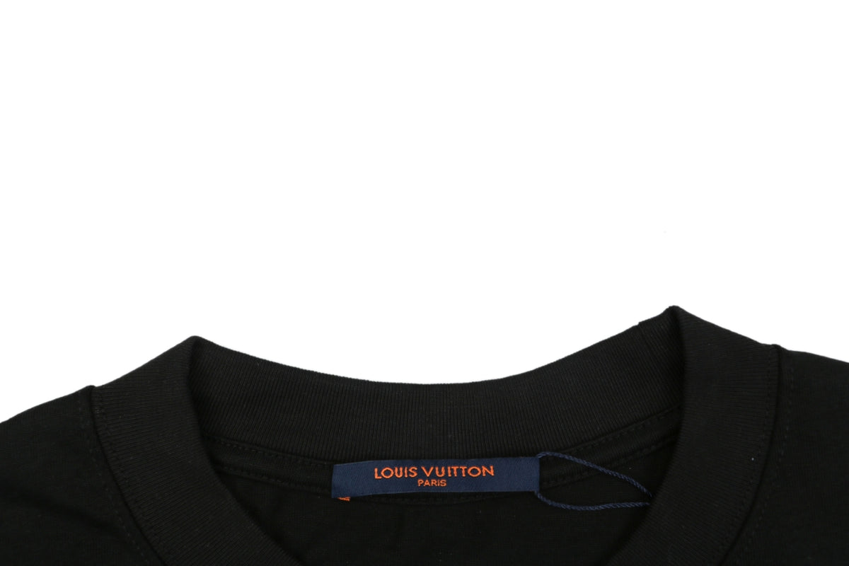 Louis Vuitton Monogram Multi-Direction Patch Embroidered Short Sleeve Tee – Black