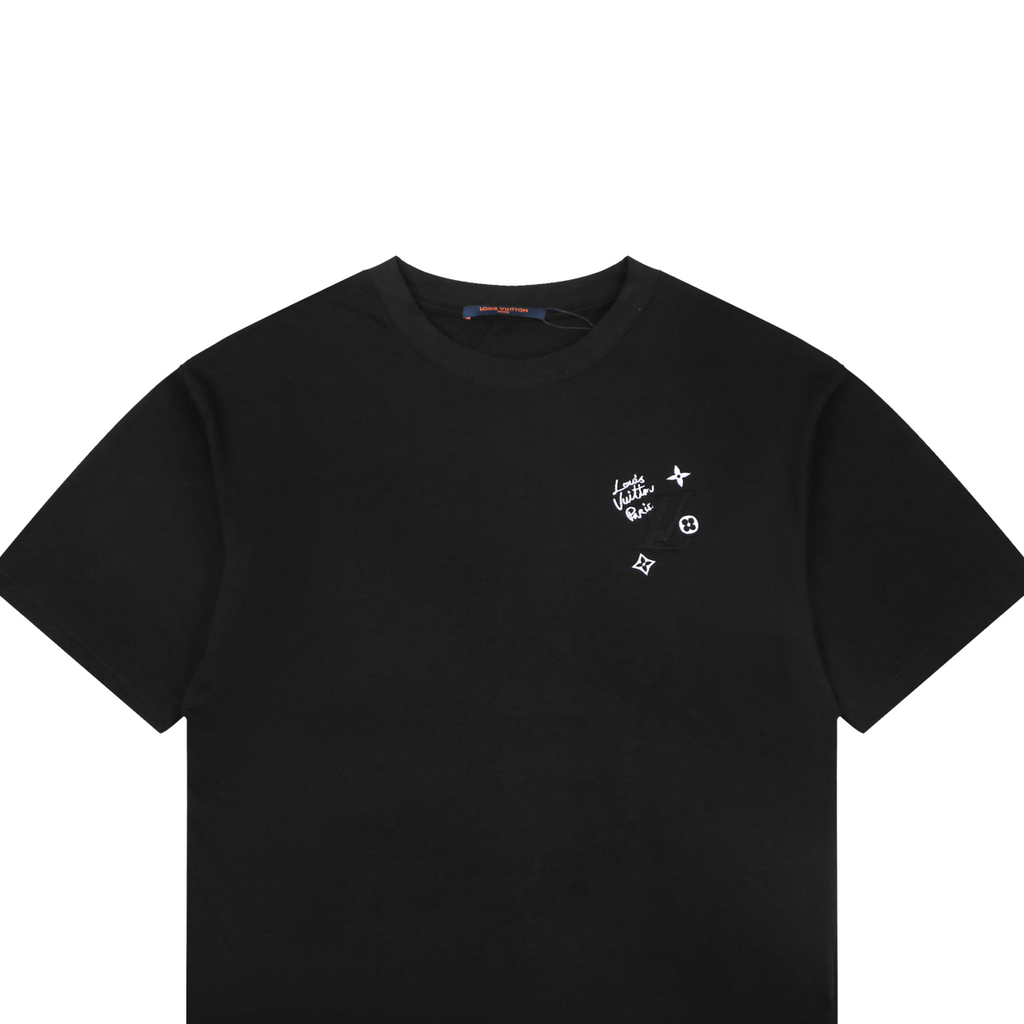 Louis Vuitton Monogram Multi-Direction Patch Embroidered Short Sleeve Tee – Black