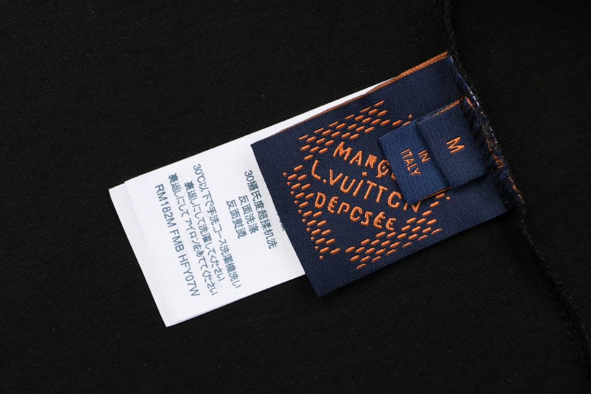 Louis Vuitton Monogram Multi-Direction Patch Embroidered Short Sleeve Tee – Black