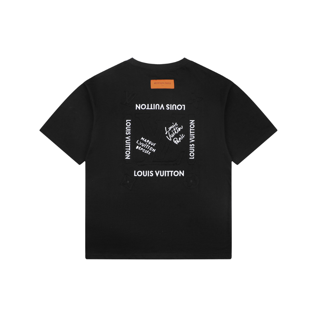 Louis Vuitton Monogram Multi-Direction Patch Embroidered Short Sleeve Tee – Black