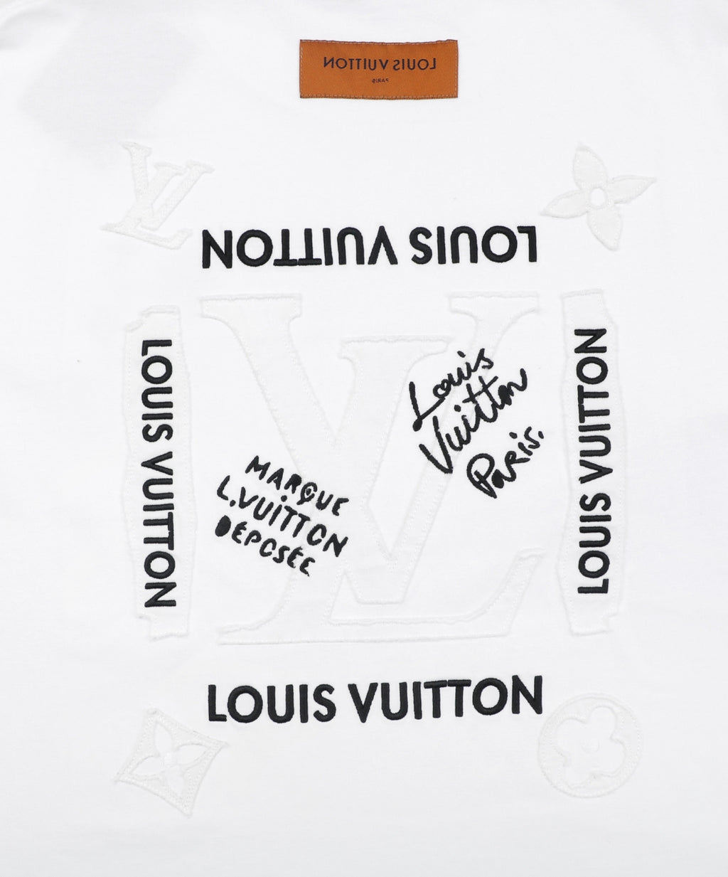 Louis Vuitton Monogram Multi-Direction Patch Embroidered Short Sleeve Tee – White
