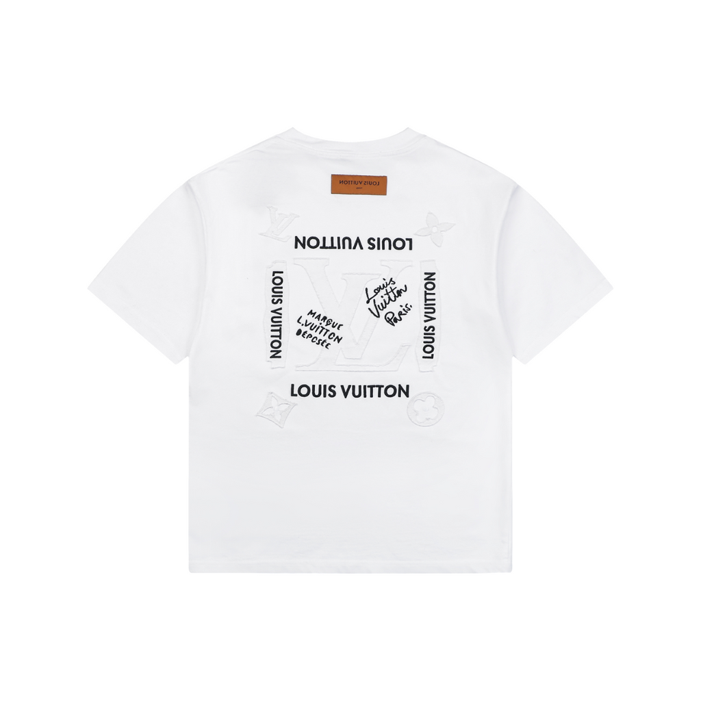 Louis Vuitton Monogram Multi-Direction Patch Embroidered Short Sleeve Tee – White