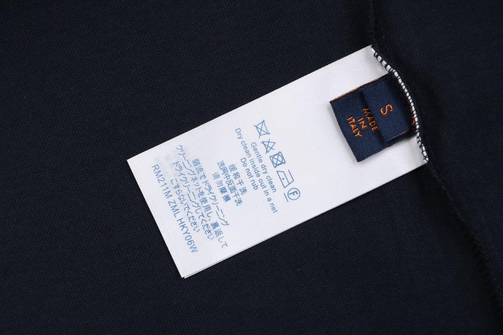 Louis Vuitton Melting LV Monogram Drip Embroidered Short Sleeve Tee – Navy