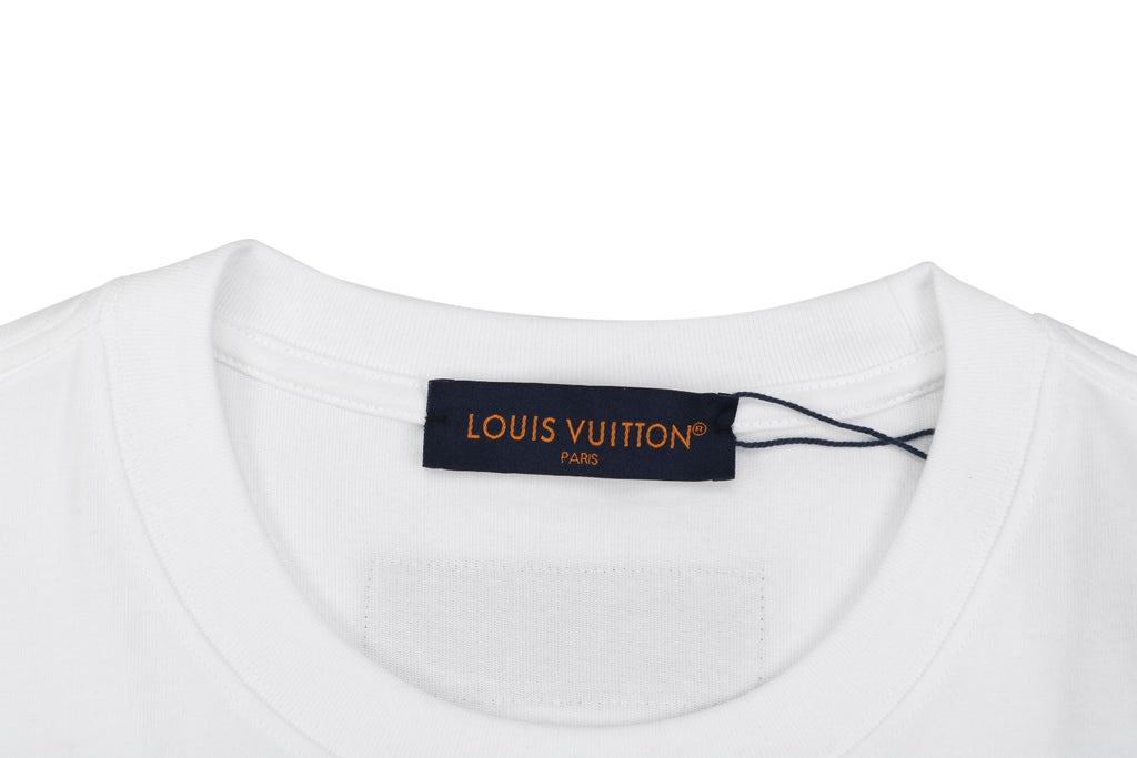 Louis Vuitton Monogram Dissolve Burnout Embroidered Short Sleeve Tee – White