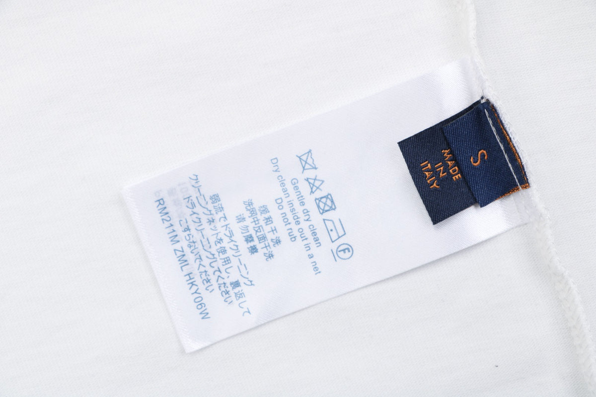 Louis Vuitton Monogram Dissolve Burnout Embroidered Short Sleeve Tee – White