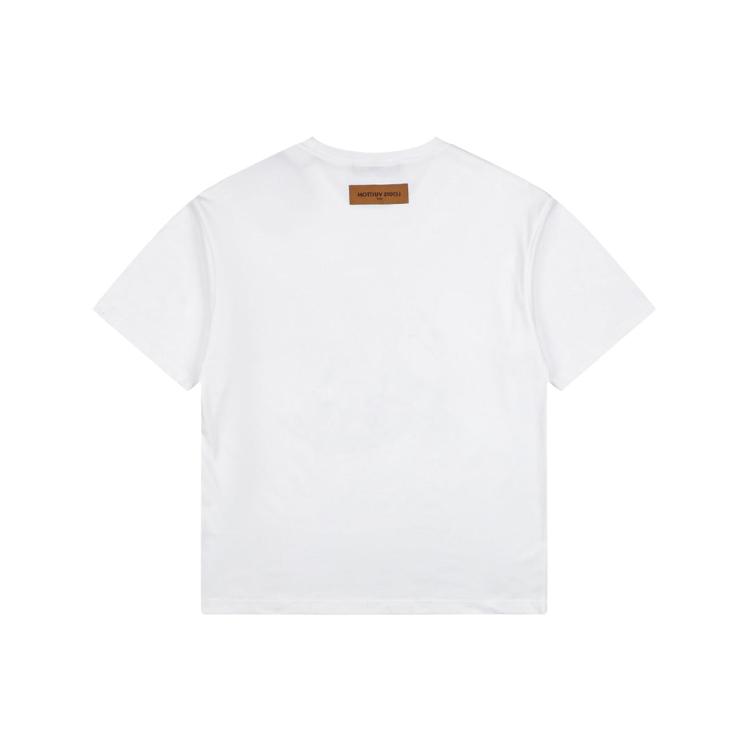 Louis Vuitton Monogram Dissolve Burnout Embroidered Short Sleeve Tee – White