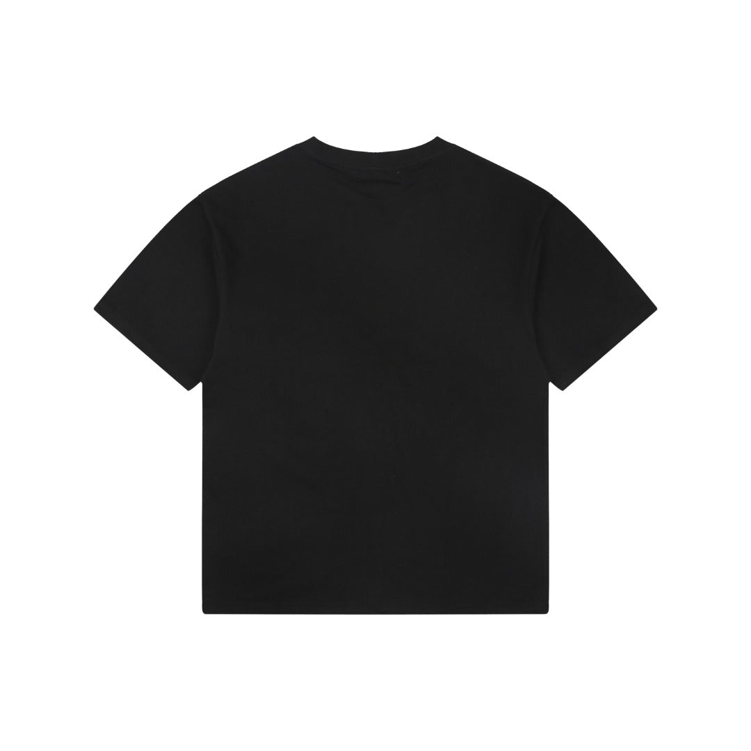 Dior Dio(r) Sun Star Deconstructed Letter Outline Embroidered Short Sleeve Tee – Black
