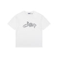 Dior Solar Star Letter Outline Embroidered Short Sleeve Tee – White
