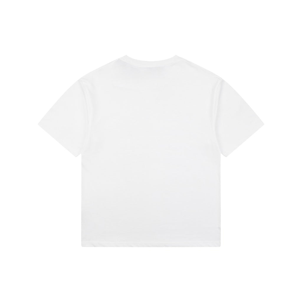 Dior Solar Star Letter Outline Embroidered Short Sleeve Tee – White