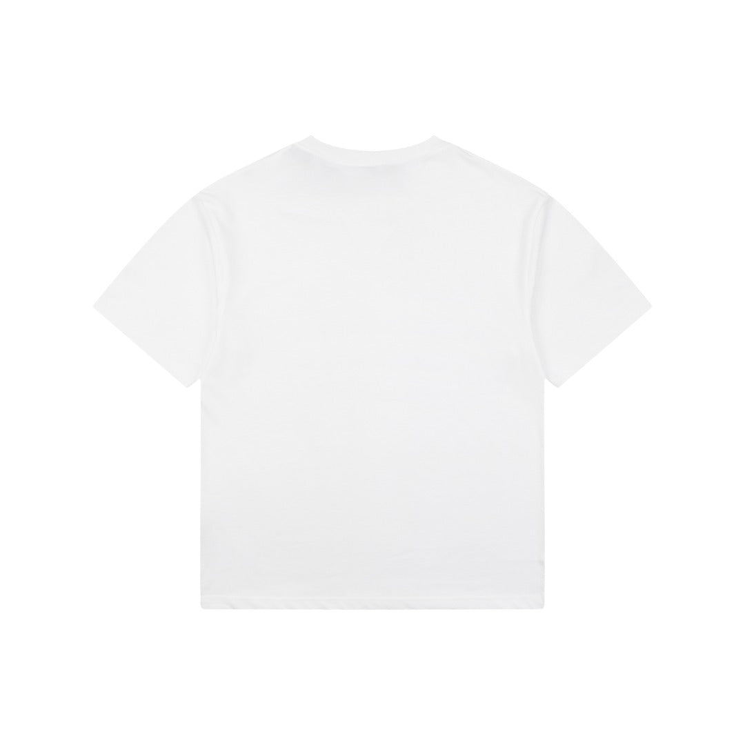 Dior Solar Star Letter Outline Embroidered Short Sleeve Tee – White