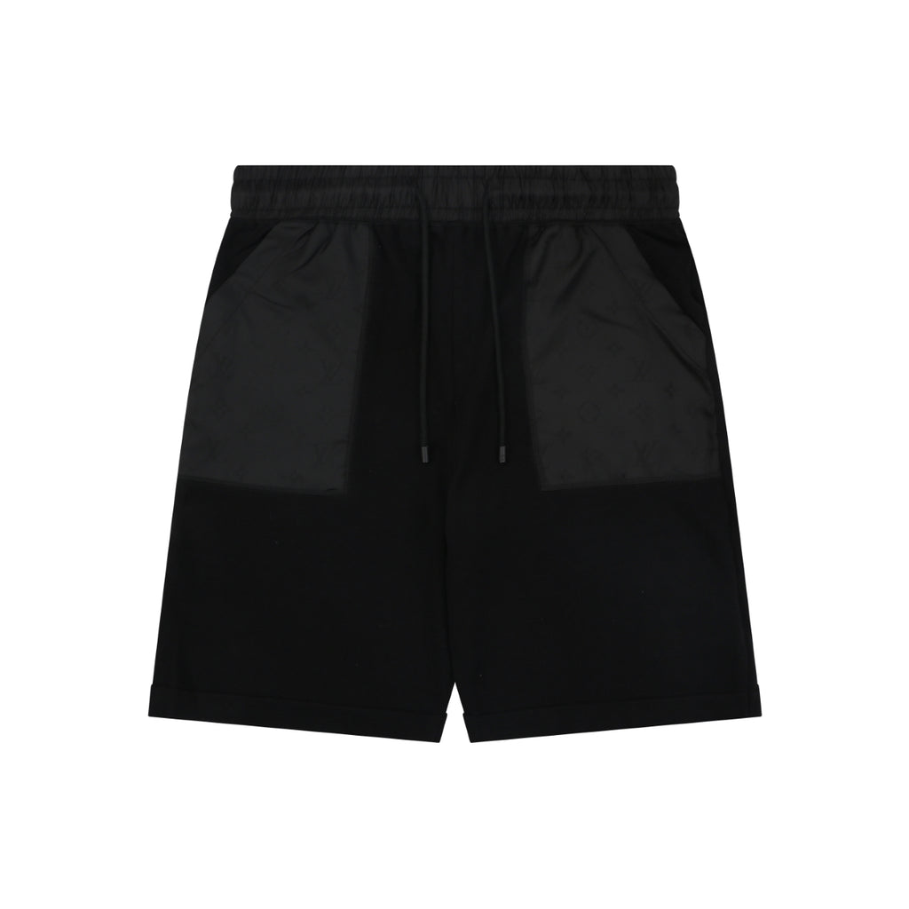 Louis Vuitton Monogram Nylon Patch Pocket Drawstring Shorts – Black
