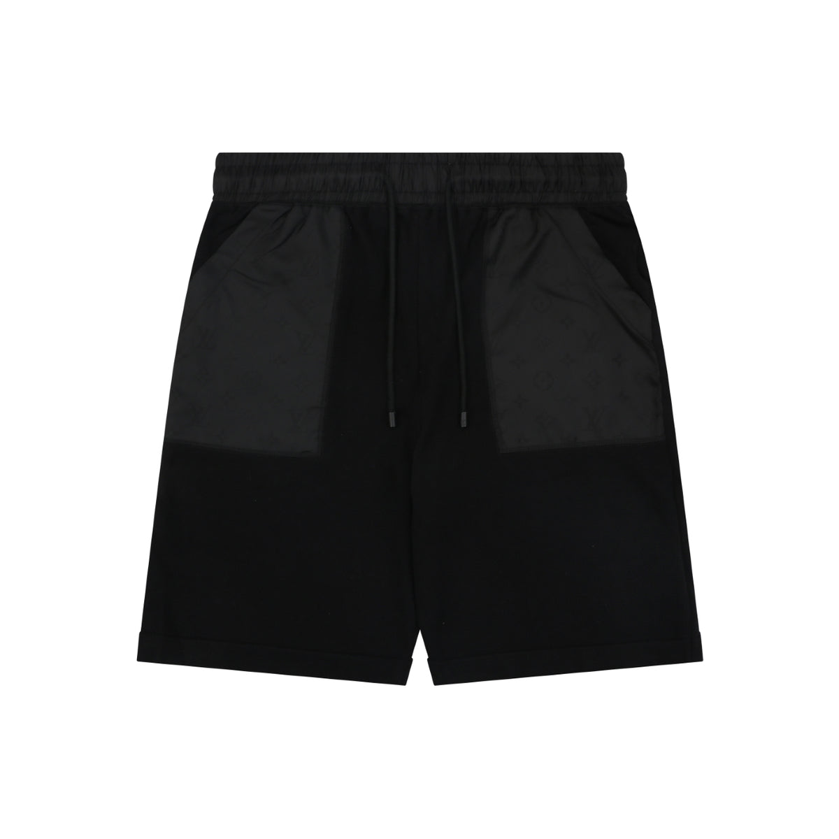 Louis Vuitton Monogram Nylon Patch Pocket Drawstring Shorts – Black