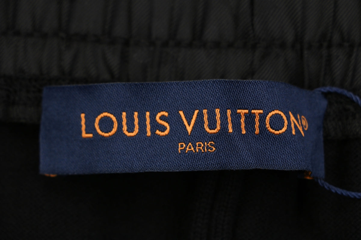 Louis Vuitton Monogram Nylon Patch Pocket Drawstring Shorts – Black