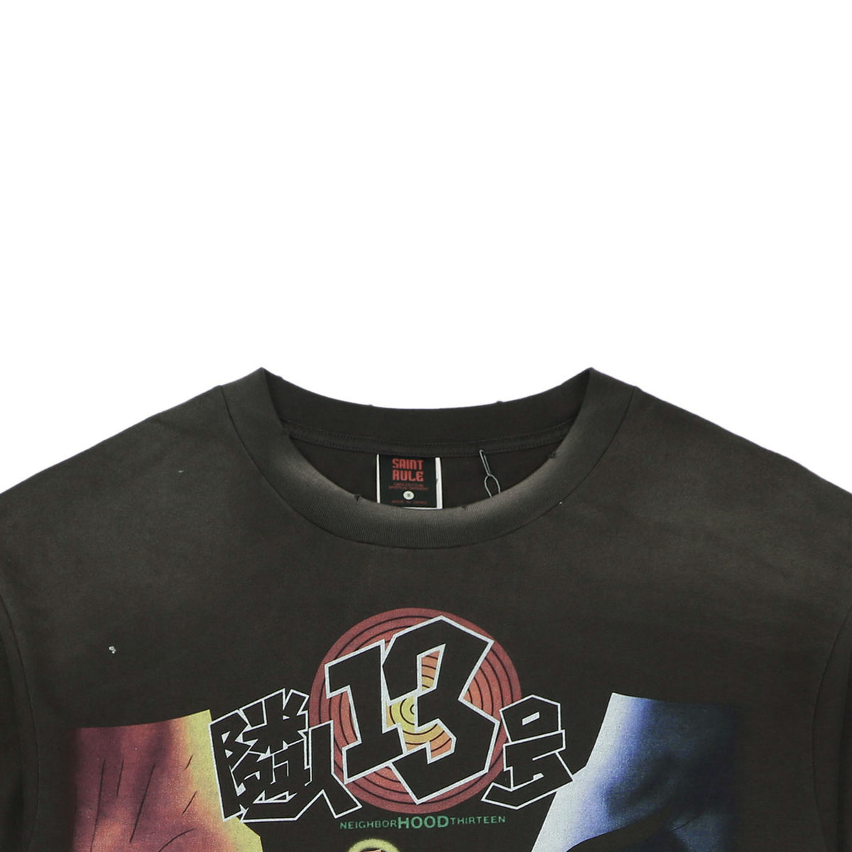Saint Michael Rinjin No.13 Horror Comic Full-Print Short Sleeve Tee – Vintage Black