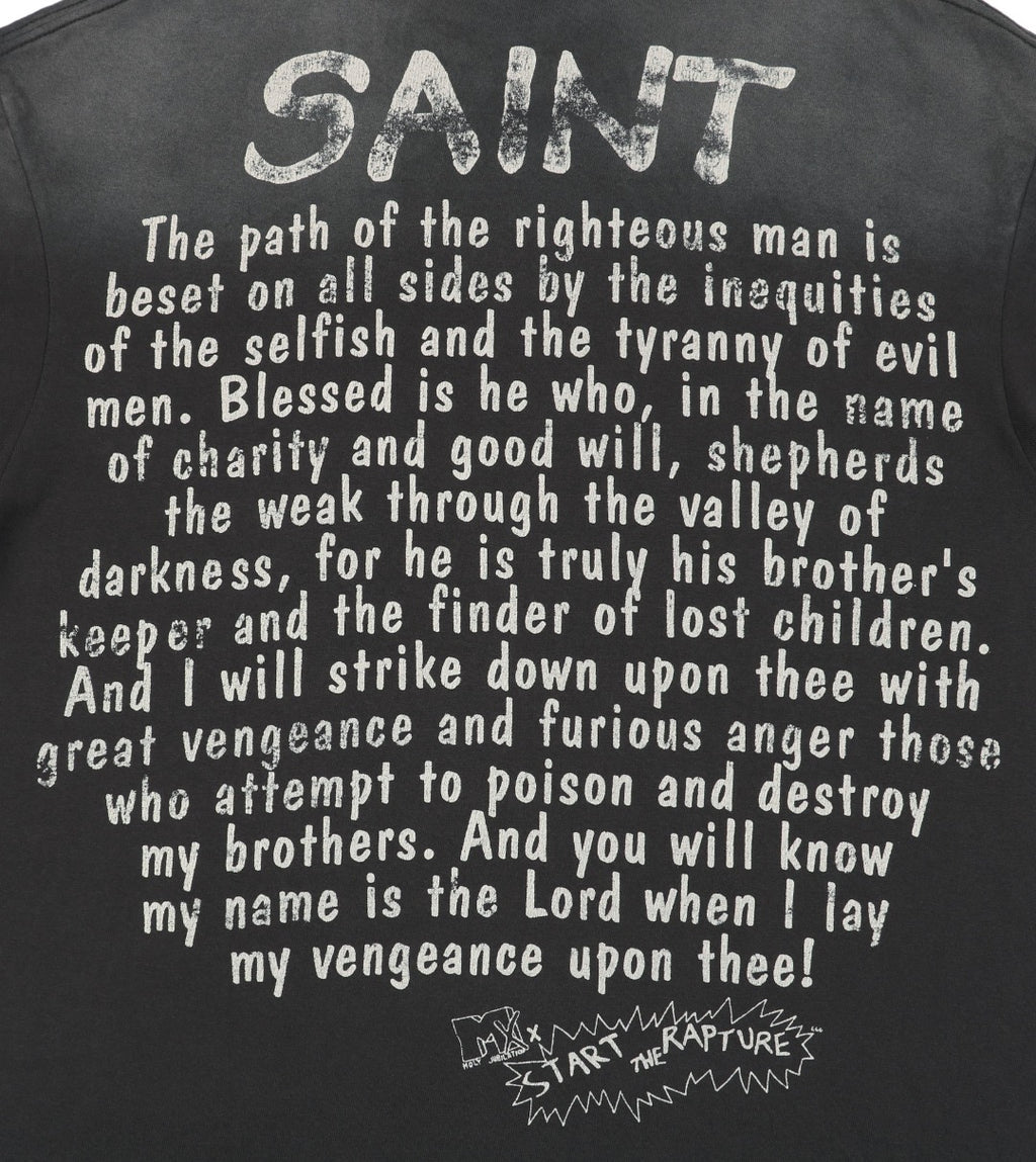 Saint Michael 25SS Beavis & Butt-Head Suited Ezekiel 25:17 Print Short Sleeve Tee – Vintage Smoke