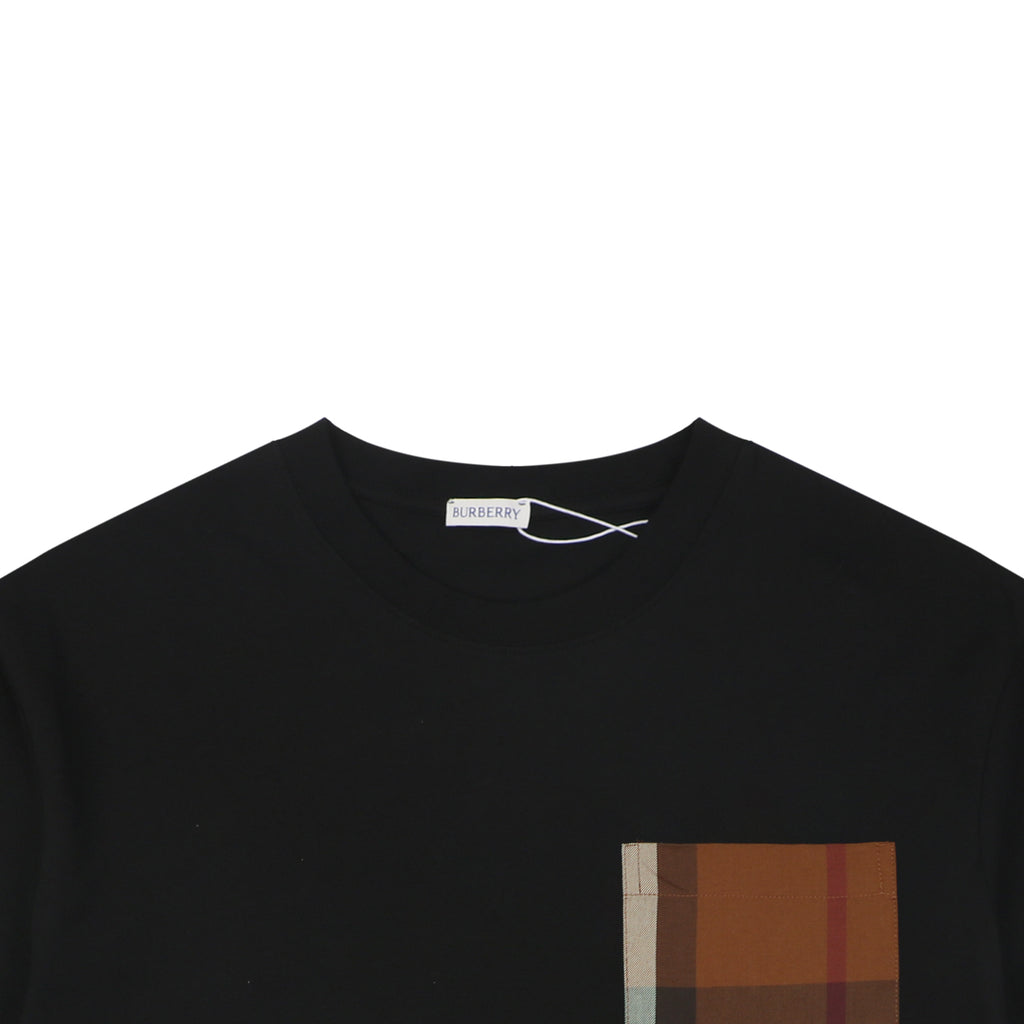 Burberry Vintage Check Patch Pocket Short Sleeve Tee – Black