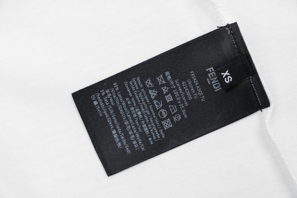 Fendi Trompe-L’Œil Dashed Pocket Multicolor FF Monogram Print Short Sleeve Tee – White