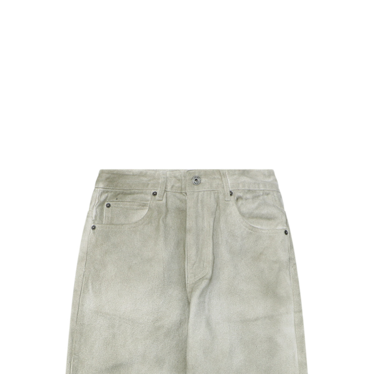 Loewe Anagram Leather Patch Bleach-Washed Straight Leg Denim Jeans – Bleached White