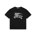 Burberry Oversized Equestrian Knight Print Short Sleeve Tee – Black
