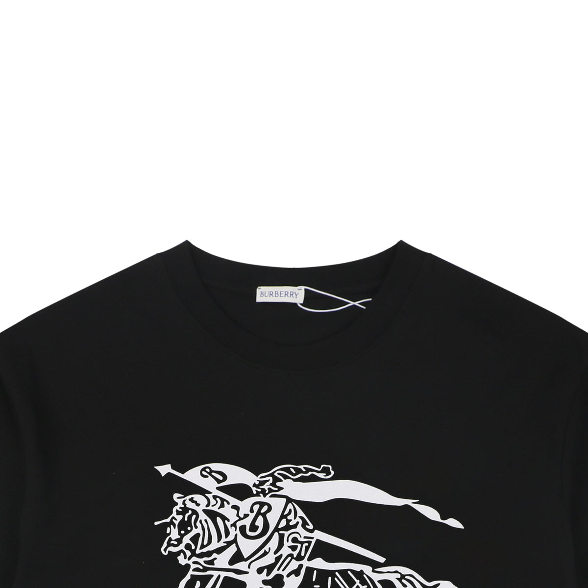 Burberry Oversized Equestrian Knight Print Short Sleeve Tee – Black