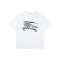 Burberry Oversized Equestrian Knight Print Short Sleeve Tee – White