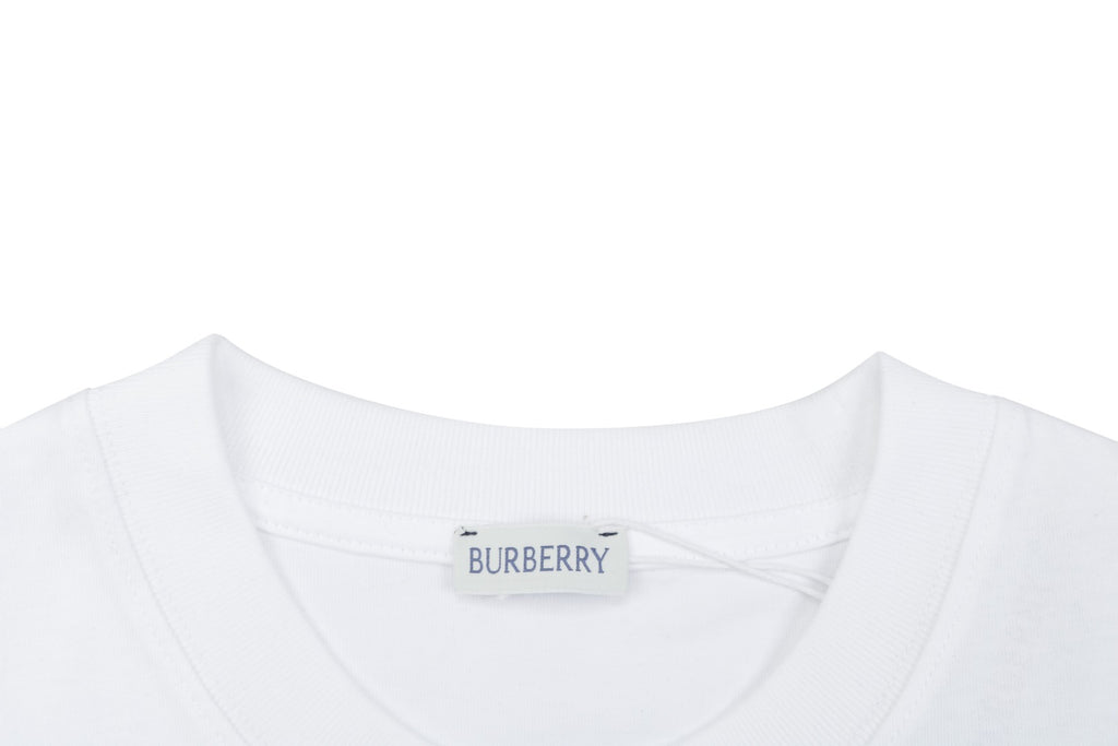 Burberry Oversized Equestrian Knight Print Short Sleeve Tee – White