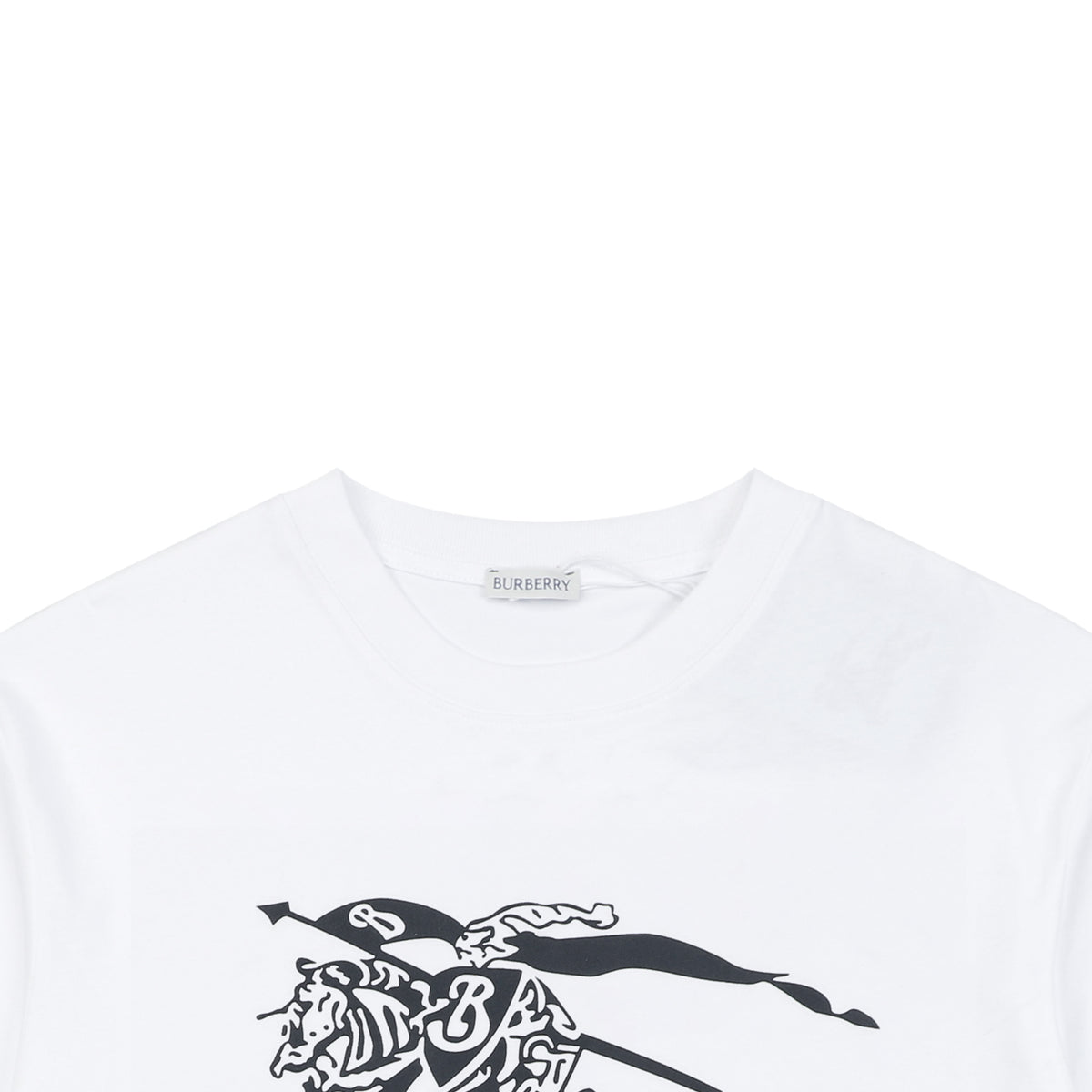 Burberry Oversized Equestrian Knight Print Short Sleeve Tee – White